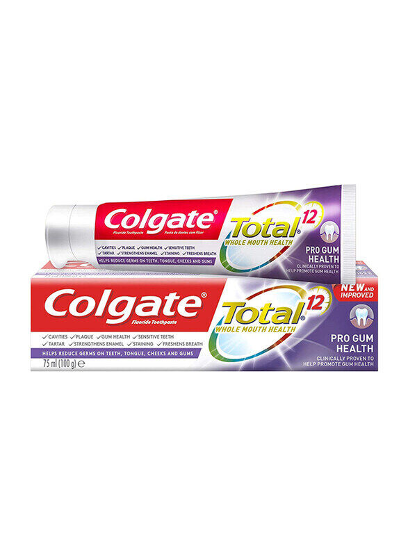 

Colgate Total 12 hour Protection Pro - Gum Health Toothpaste, 75ml