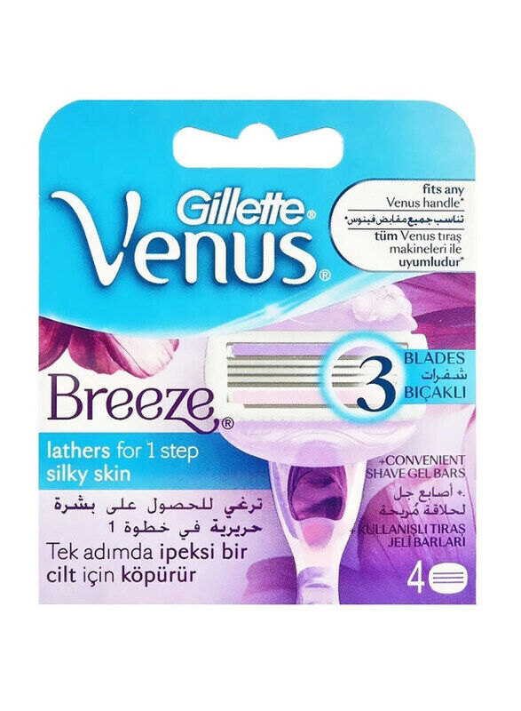 

Gillette Venus Breeze Razor Blades, 4 Pieces