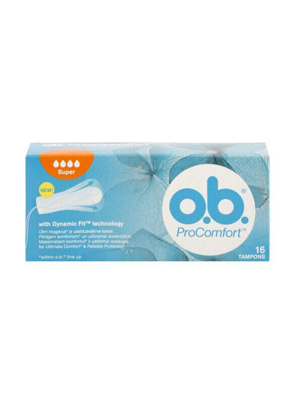 

O.B ProComfort Dynamic Fit Technology Tampons, 16 Pieces
