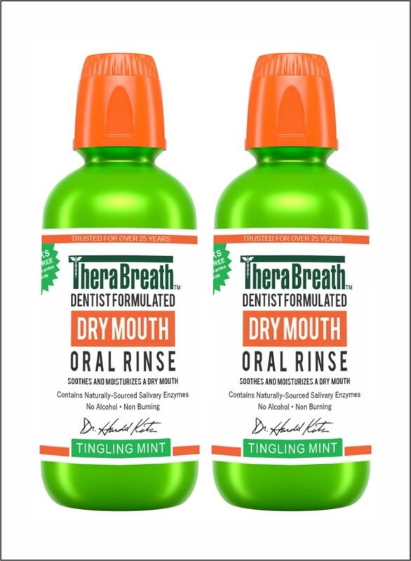 

TheraBreath Fresh Breath Oral Rinse Tingling Mint for Lasting Freshness pack Of 2