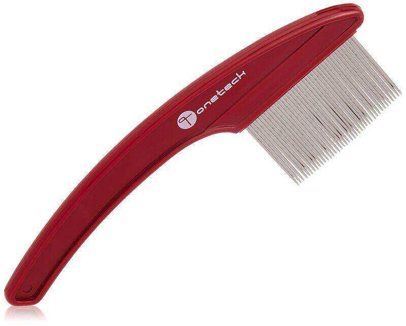 

Onetech Metal Teeth Lice Comb With Handle Red
