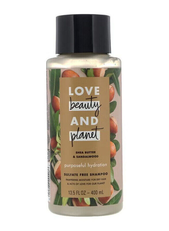 

Love Beauty and Planet Purposeful Hydration Shea Butter And Sandalwood Shampoo for All Hair Types, 13.5Oz