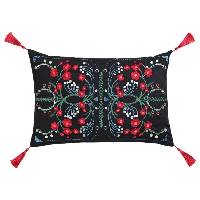 

SPOKSACKMAL Cushion cover, black, 40x58 cm