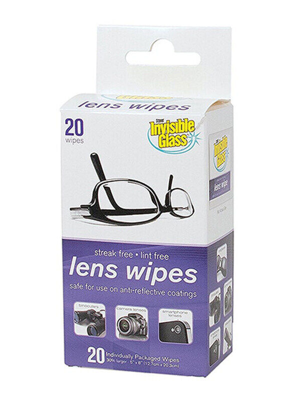 

Stoner Invisible Glass Lens Wipes, 20 Pieces