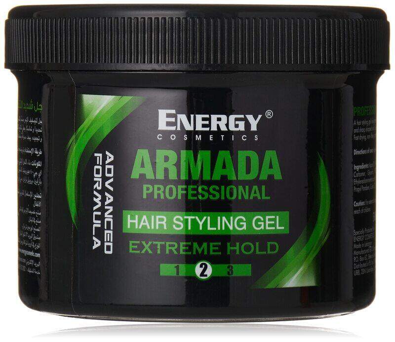 

Energy Cosmetics Armada Hair Styling Gel Green Extreme Hold 500 Ml