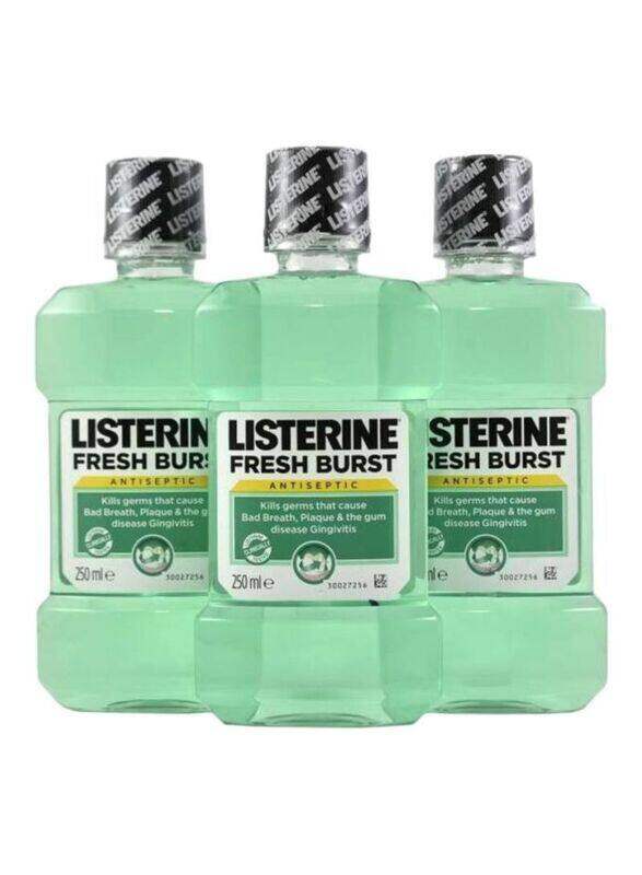

Listerine Fresh Burst Mouthwash, 3 x 250ml