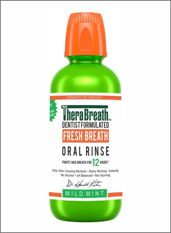 

TheraBreath Fresh Breath Oral Rinse Mild Mint, Single Pack for Gentle Freshness