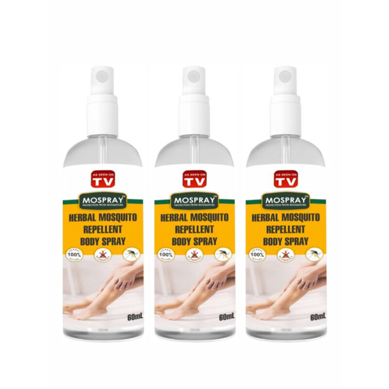 

AS SEEN ON TV Stay Bite-Free with Mospray - The Herbal Mosquito Spray You Can Trust 3pcs