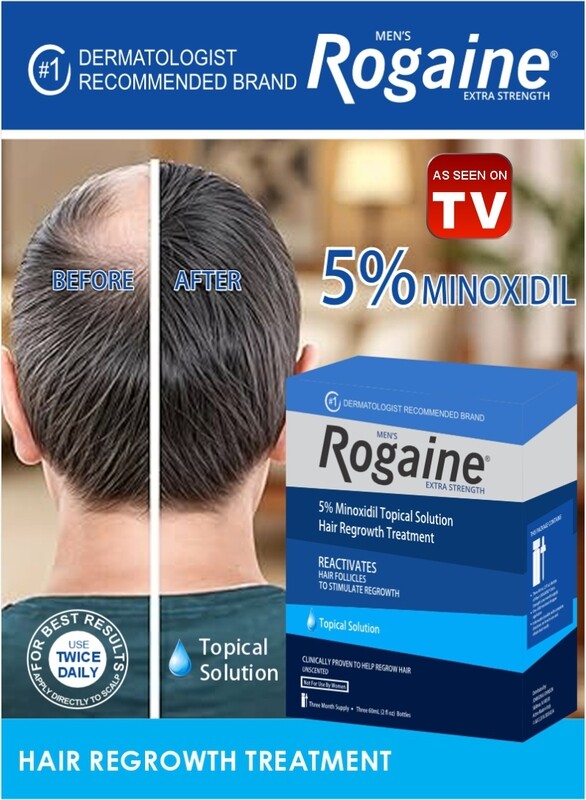 

As Seen On Tv Men's Rogaine 3x60ml Extra Strength Effective Hair Loss Treatment