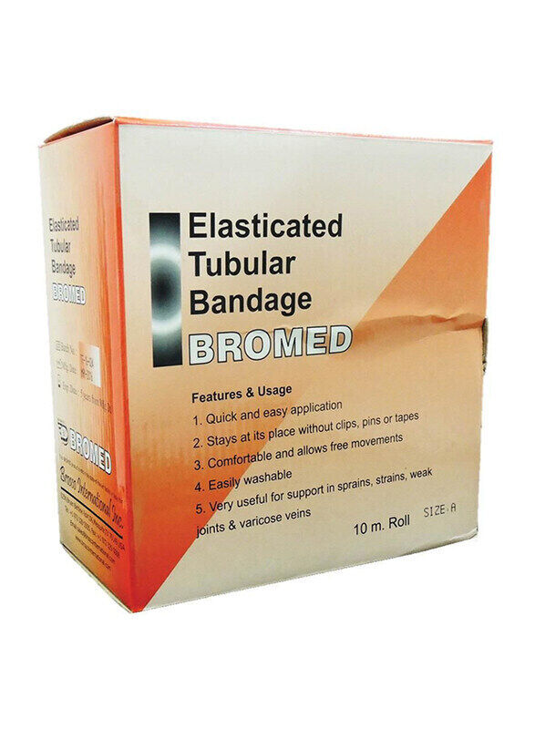 

Bromed Elasticated Tubular Bandage Roll, 10m, Brown