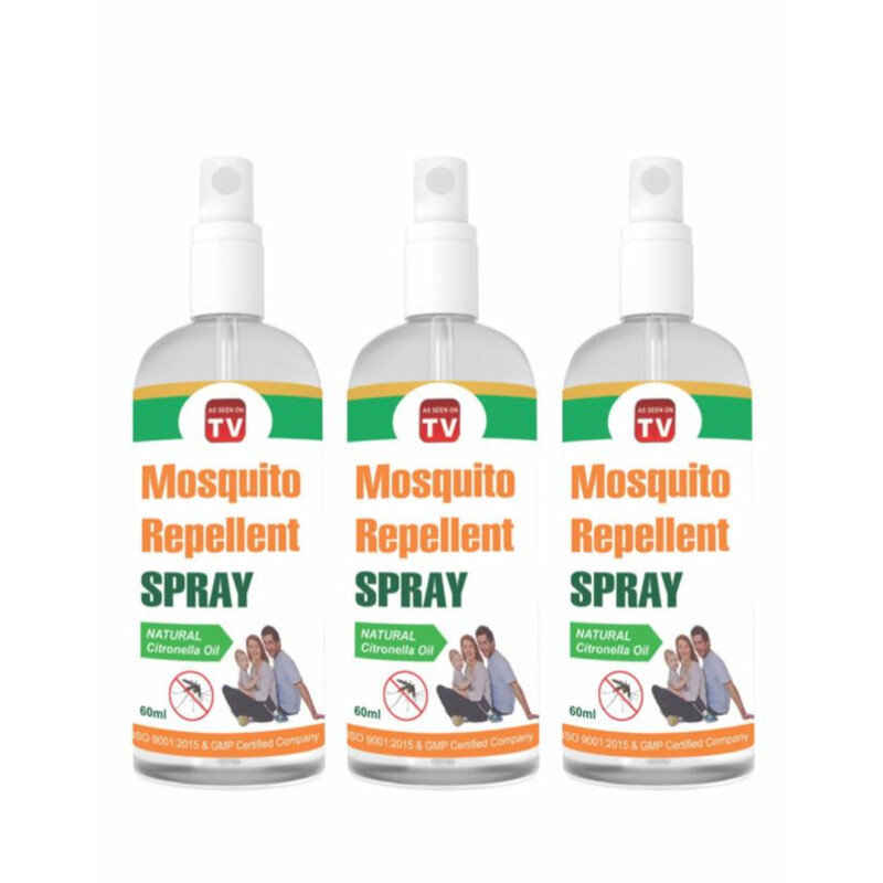

AS SEEN ON TV 3pc - Citronella-Based Mosquito Repellent for All Ages