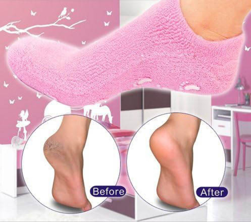 Spa Moisturizing Gel Socks for Dry Feet & Ankles, 1 Pair