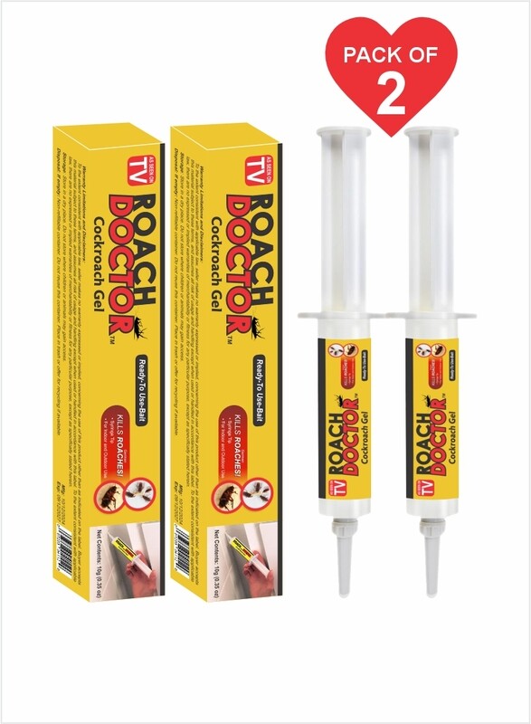 

As Seen On TV Ready-to-Use Cockroach Gel Bait - Effective Roach Killer for Homes & Kitchens Pack Of 2