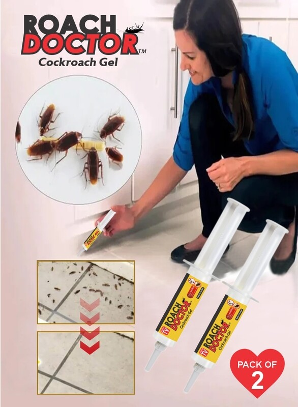

As Seen On TV Ready-to-Use Roach Gel - Proven Cockroach Killer with Syringe Applicator Pack Of 2