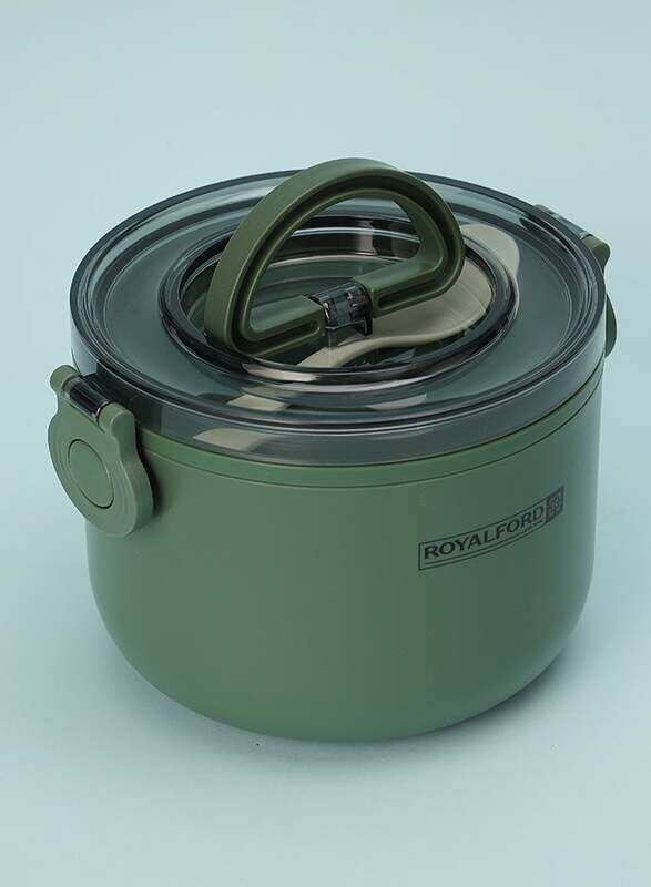 

Single Layer Round Lunch Box Stainless Steel Inner Assorted Food Storage Container with Individual Compartments Durable Leak-Proof Eco-Friendly Green