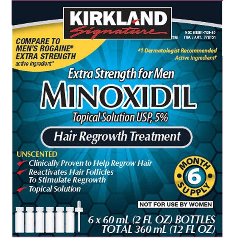 

Kirkland Minoxidil 5% Extra Strength Hair Loss Regrowth Treatment Men, 12 Fl Oz (Pack of 6)