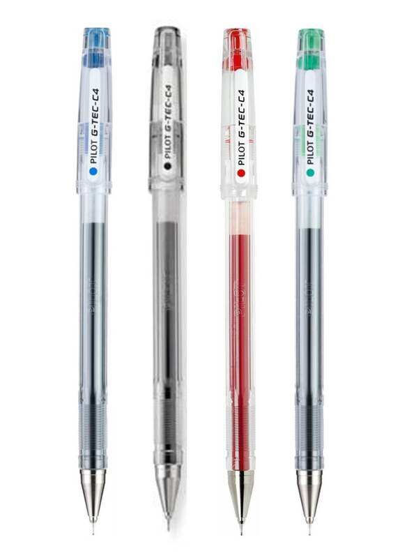

Generic 4-Piece G-Tec Ultra Fine Roller Pen 0.4mm Tip Multicolour