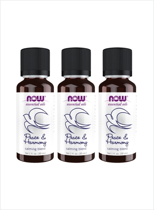 

NOW Essential Oils Peace & Harmony Blend Calming & Relaxing, 30ml Pack of 3