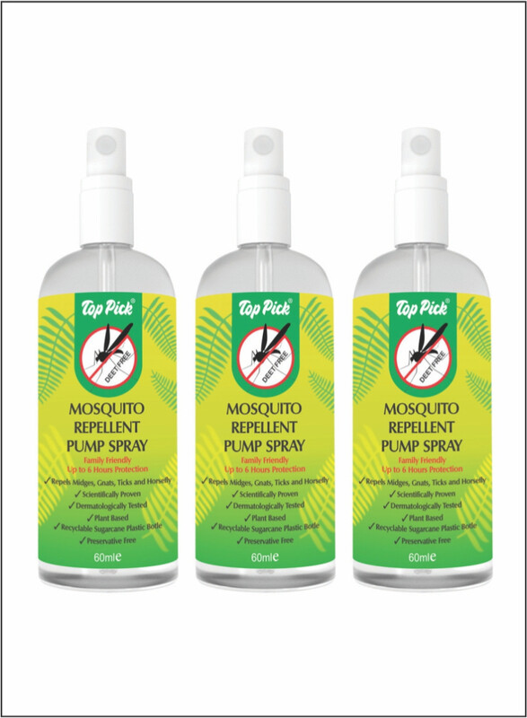 

AS SEEN ON TV Combo Pack of 3 Long-Lasting Protection - The Best Family-Friendly Mosquito Repellent Pump Spray