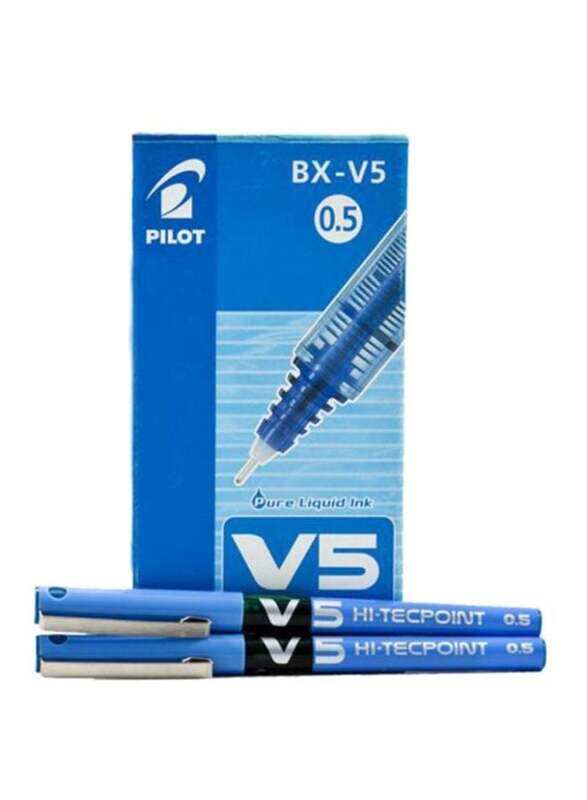 

Generic 12-Piece V5 Rollerball Pen Blue/White/Black