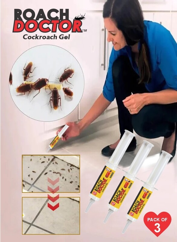 

As Seen On TV Roach Doctor Syringe Gel Bait - Target Ants & Cockroaches Effectively Pack Of 3