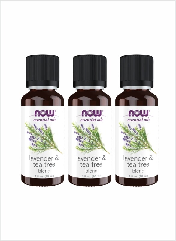 

NOW Lavender & Tea Tree Essential Oil Blend Soothing Aromatherapy, 30ml Pack of 3