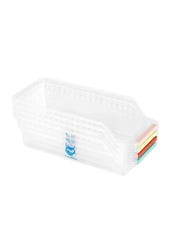 

Coralblue - Refrigerator and Kitchen Durable Storage Organizer or Fridge Organizer - Multicolored Fridge Organizers and Storage - Pack of 4