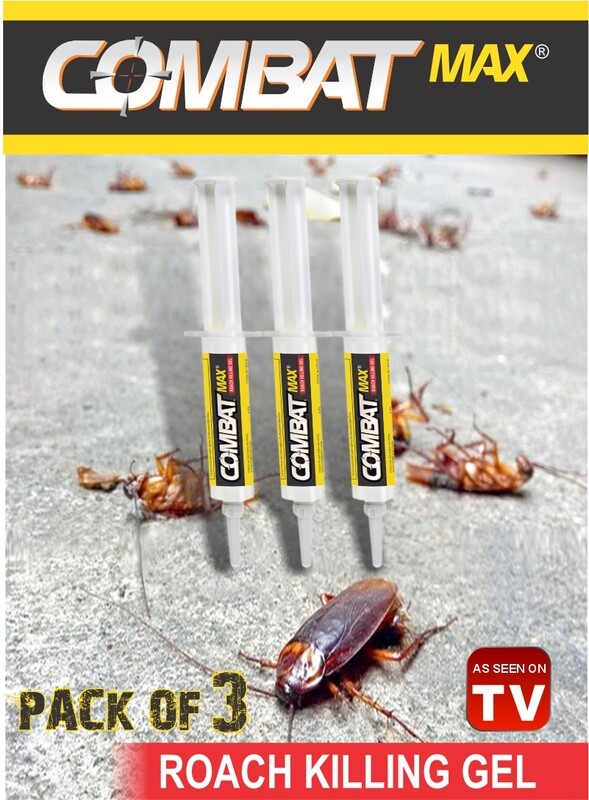 

As Seen On TV Combat Max 10g Roach Control Gel Easy and Effective Use Pack Of 3