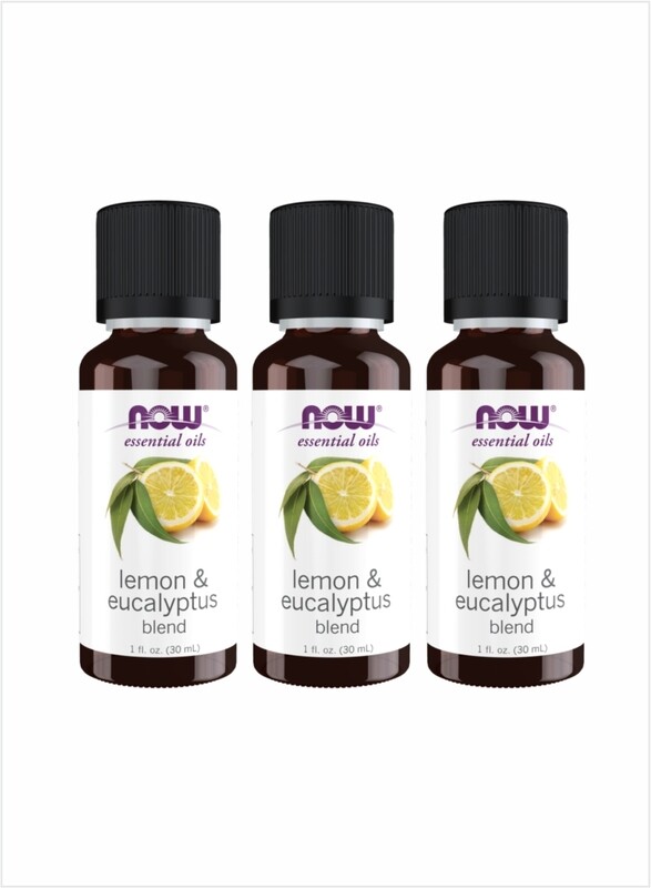 

NOW Lemon & Eucalyptus Essential Oil Blend Energizing Citrus Aroma, 30ml Pack of 3