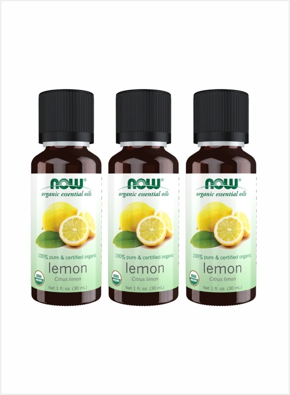 

NOW 100% Pure Organic Lemon Essential Oil Refreshing Citrus Aroma, 30ml Pack of 3
