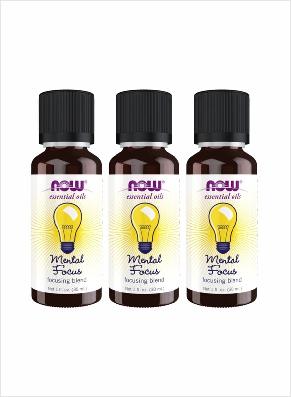 

NOW Essential Oils Mental Focus Blend Clarity & Concentration, 30ml Pack of 3