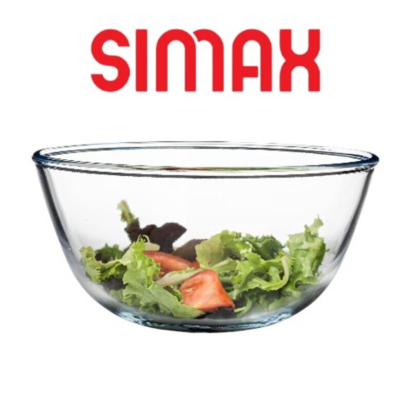 

Simax 1.7 Liter Mixing Bowl - Heat-Resistant Borosilicate Glass, Microwave & Dishwasher Safe, Classic Design