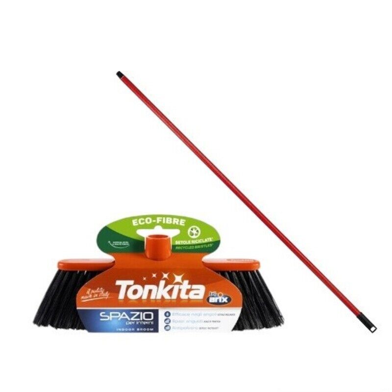 Tonkita Spazio Indoor Broom with Stick - Eco-Friendly Cleaning for Every Corner