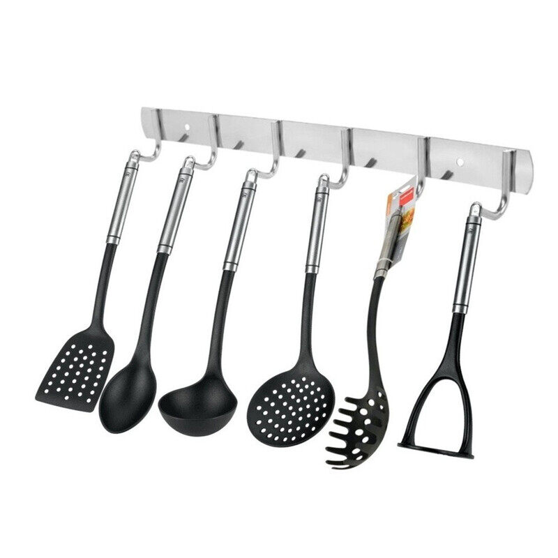

Metaltex Honor Stainless Steel Kitchen Utensil Set 6-Piece Elegant & Durable Cooking Essentials