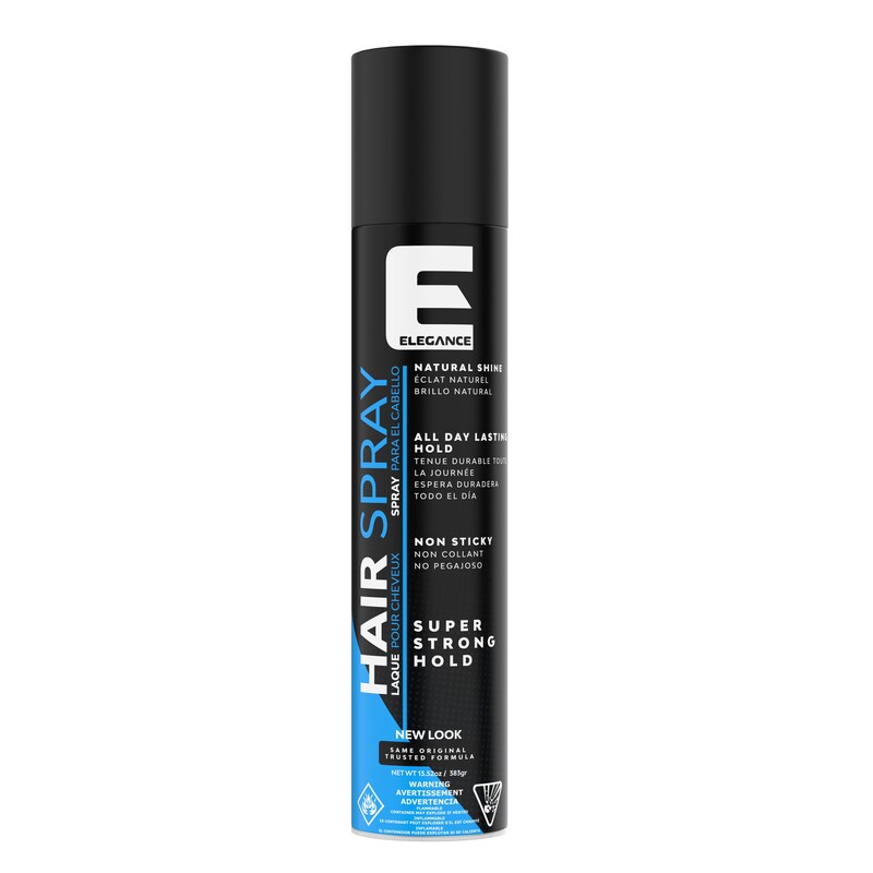 Elegance E Series Super Strong Hold Hair Spray, Long-Lasting, Volumizing, Non-Sticky Finish with Refreshing Scent