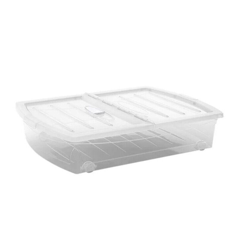 

Kis Keter Spinning Box XL - 56L Transparent Storage Container with Slim Design