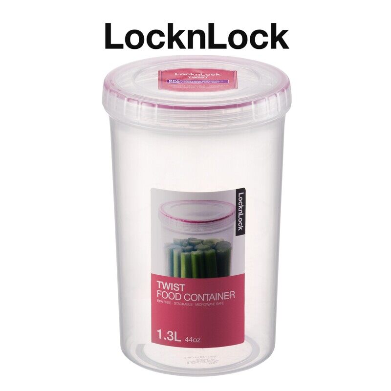 

Lock & Lock LocknLock Twist Food Container 1.3L - BPA-Free, Airtight Seal, Freezer and Dishwasher Safe for Versatile Storage