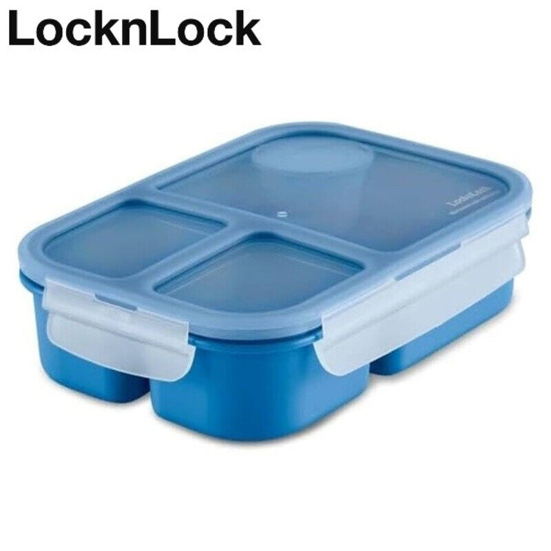 

Lock & Lock LocknLock To Go Lunchbox 980ml Blue - Leak-Proof, Compact, Microwave Safe