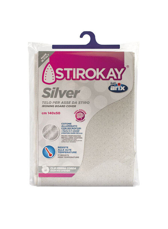 

Stirokay Metallic Ironing Board Cover, 140 x 50cm, Silver