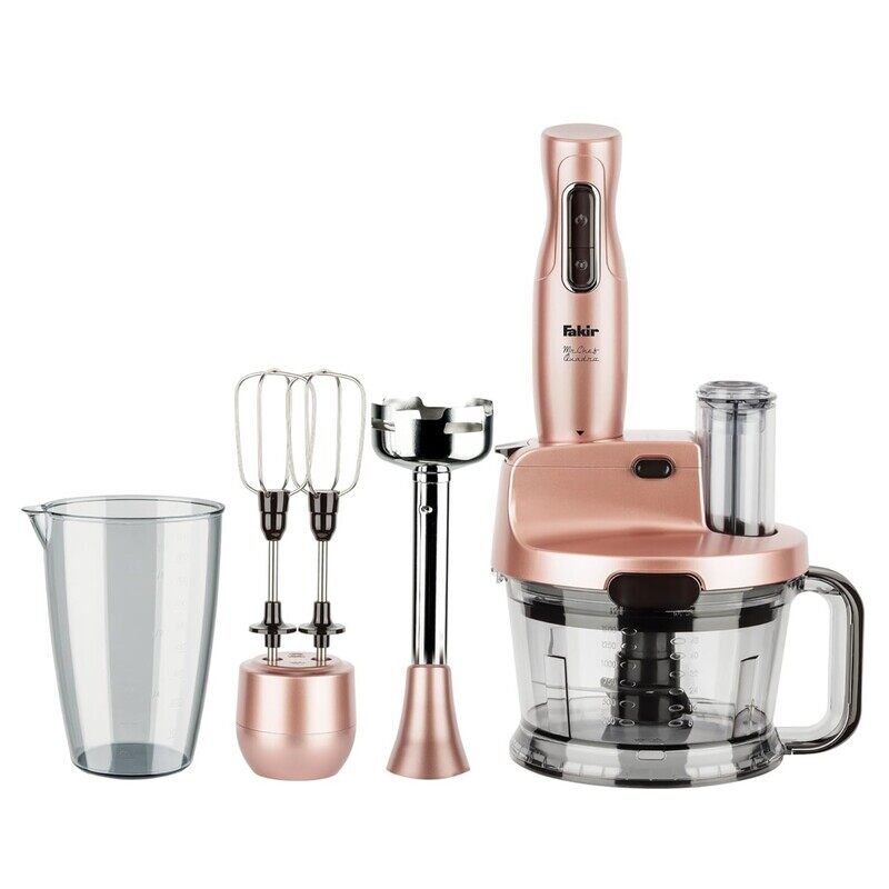 

Fakir Mr. Chef Quadro Blender Set - Rosie, 4-in-1 Hand Blender with Chopper, Whisk & Measuring Jug