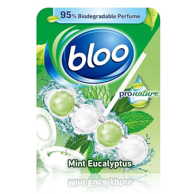 

Bloo Pro Nature-Mint Eucalyptus Balls - Fresh Mint & Eucalyptus Scent, 100% Anti-Limescale, Strong Foaming Action