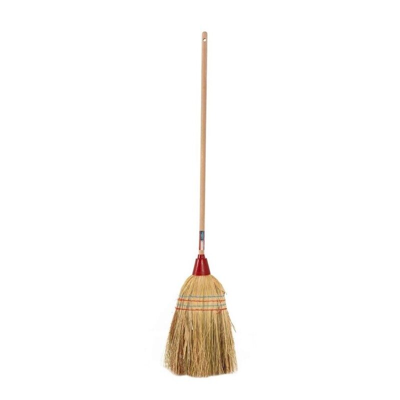 

Tonkita Natural Sorghum Broom with Wooden Handle - Outdoor Cleaning