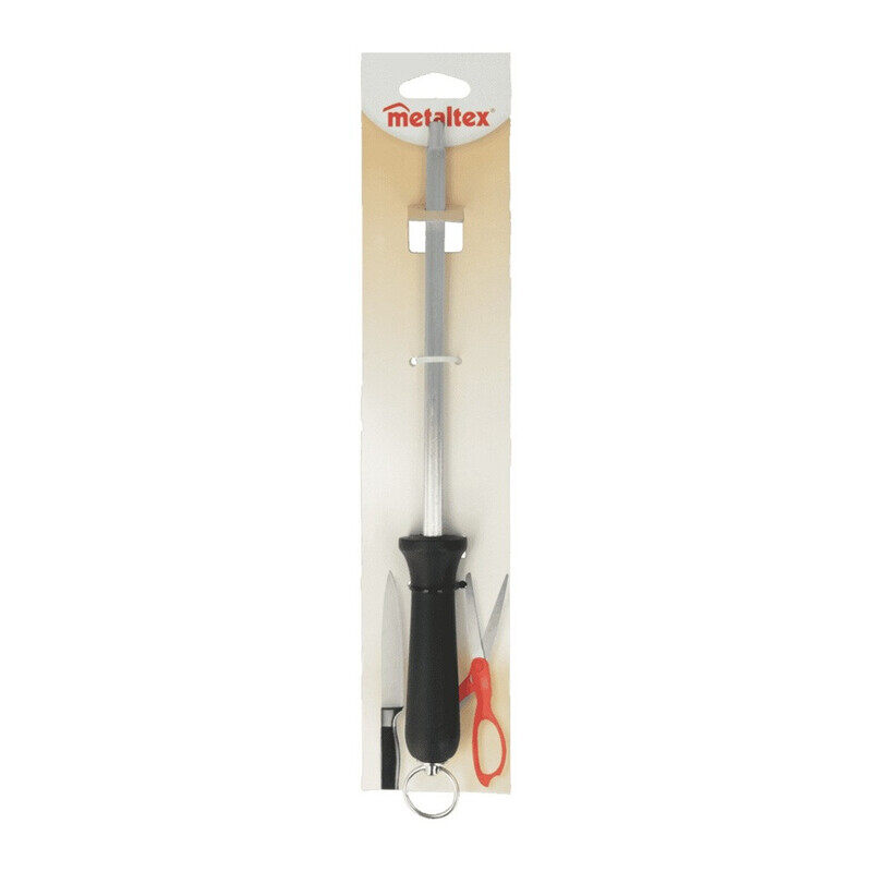 

Metaltex Butcher’s Steel Knife Sharpener 31cm - Carbon Steel with PP Handle