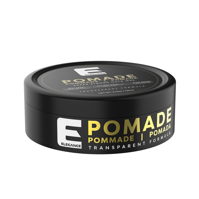 Elegance E Series Pomade Wax 140ml - Super Strong Hold, Long-Lasting Shine, Residue-Free, Versatile Styling