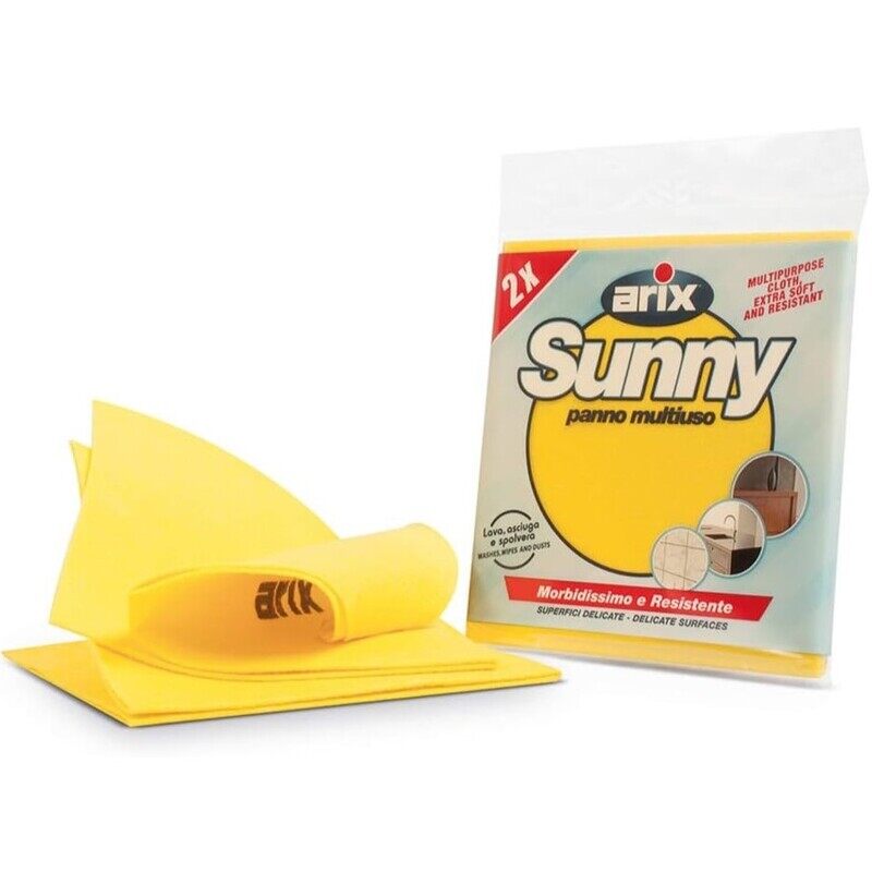 

Arix Sunny Panno Multiuso Multipurpose Yellow Cloth 2pcs - Ultimate Cleaning Solution