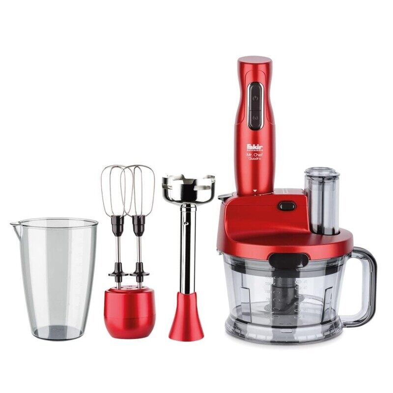 

Fakir Mr Chef Quadro Blender Set - Red, 4-in-1 Multi-Functional Kitchen Appliance