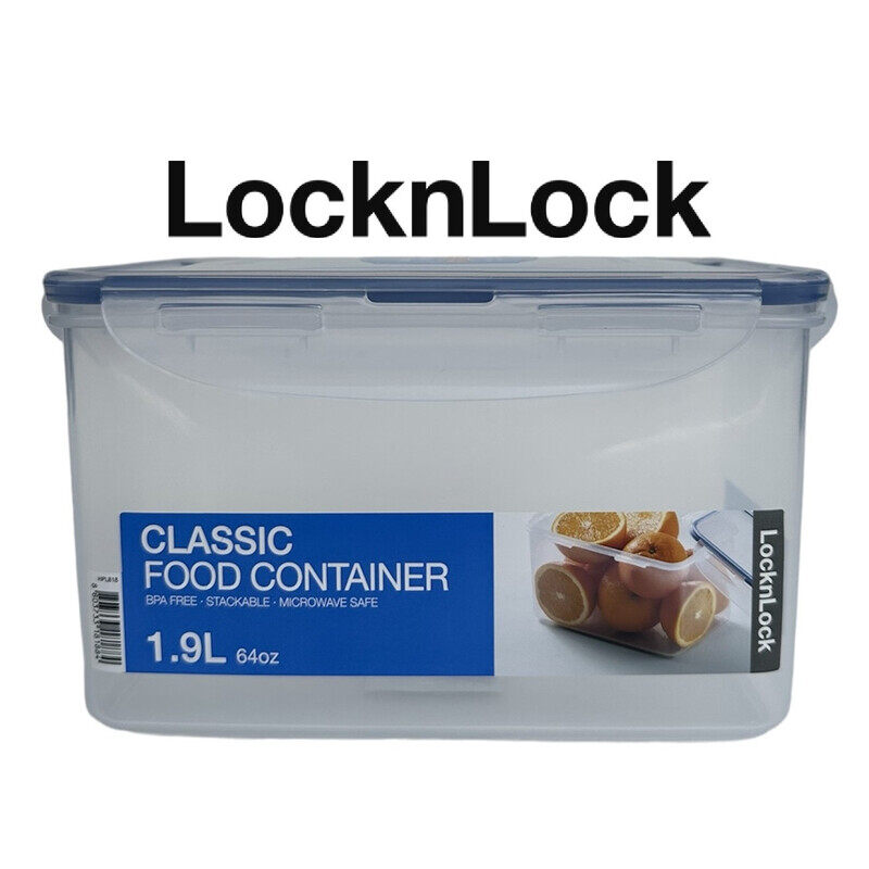 

Lock & Lock LocknLock Rectangular Food Container 1.9L - Airtight, BPA-Free, Microwave, Freezer, and Dishwasher Safe