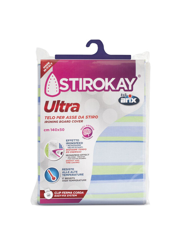 

Stirokay Ultra Ironing Board Cover, 140 x 50cm, Green/Blue/White