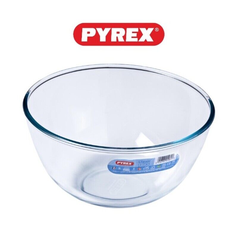 

Pyrex 3L Glass Mixing Bowl - Heat Resistant and Stackable