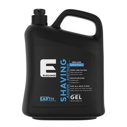 Elegance E Series Shaving Gel, Earth 2L - Moisturizing, Irritation-Free, Transparent Formula for Sensitive Skin